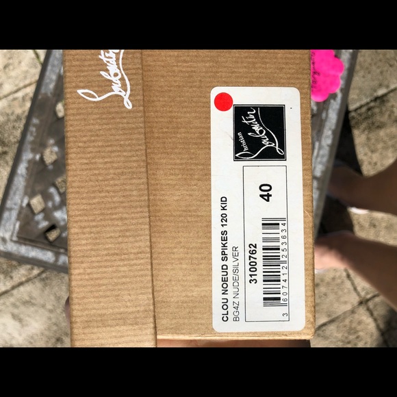 NIB Christian Louboutin Clou Noeud Spikes 120 sz40 - Picture 7 of 7